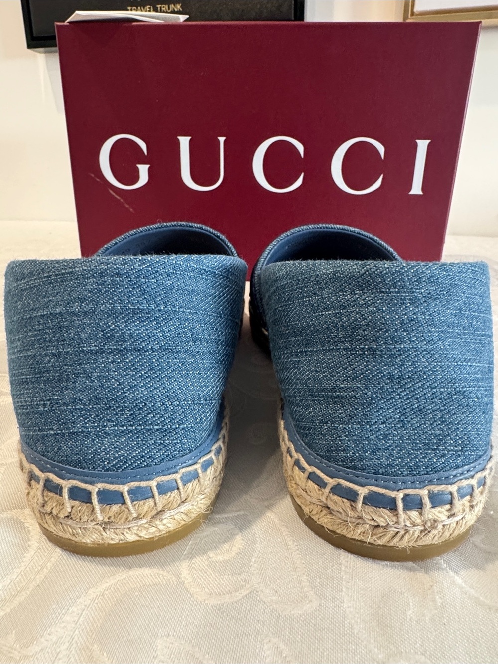 Gucci Denim Espadrille Flats. Size 38.5. - Picture 9 of 15